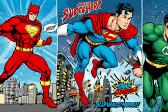 draw photo to cartoon character superhero comic book