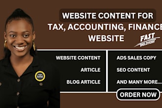 be your tax, finance and tax website content writer