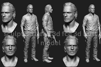 do realistic 3d head bust face full body model for 3d printing
