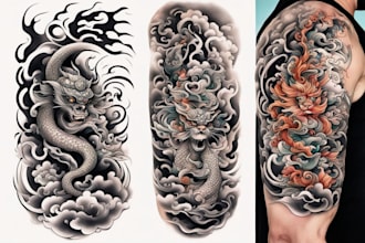 create japanese or oriental tattoo design for you