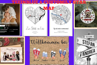 design redesign your star map customized map using teeinblue customily