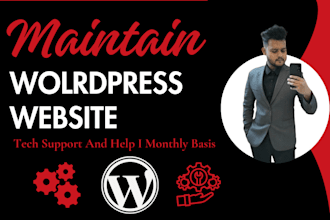 do wordpress website maintenance and wordpress help or support