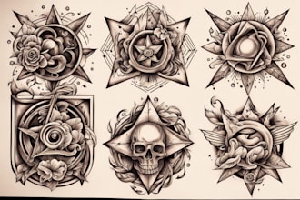 draw awesome old school tattoo style designs