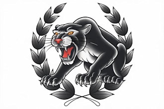 create a custom traditional tattoo style design