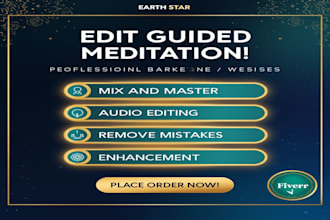 mix and master your guided meditation voiceover with meditation music