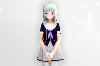convert 3d sculpting and  port your 3d character, mmd, gmod, japanese character