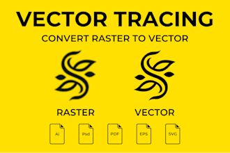 remake, redesign existing logo, image into vector tracing with high quality
