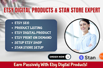 setup etsy digital product etsy SEO digital product etsy shop stan store