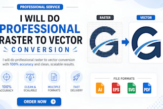 do professional raster to vector conversion