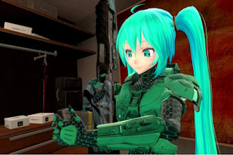 sculpt 3d model to gmod model, vr chat, mmd model, vroid model, japanese model