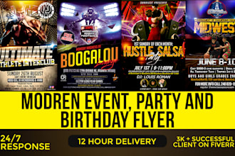 do amazing event flyer, poster, brochure design