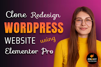 replicate, copy clone website responsive wordpress website redesign by elementor
