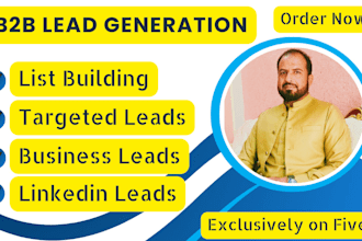 do targeted b2b lead generation, data entry and web research