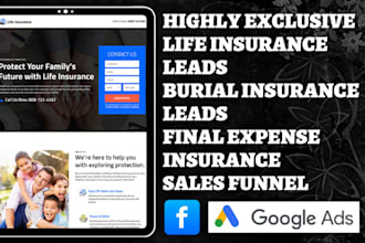 generate final expense leads life insurance leads burial insurance sales funnel