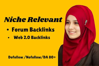 do USA high authority 90 forum backlinks niche relevant forum posting