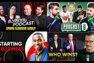 create proffesional youtube podcast thumbnail
