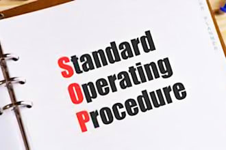 write technical sops, user guide, manuals policies, standard operating procedure