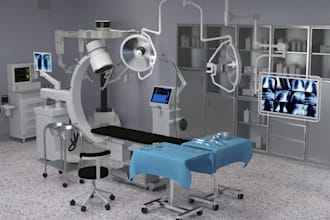 render hospital interior, medical operating room design, surgery room,homestyler