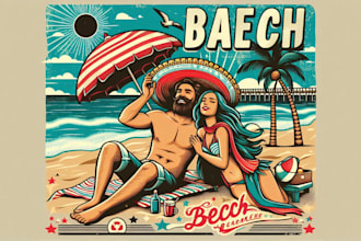 make vintage retro tshirt design for you