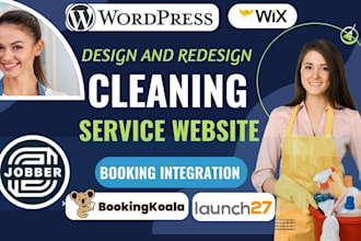 build office, house cleaning service website, design cleaning service website