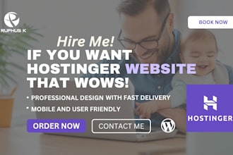 design responsive hostinger website for your business with fast loading speed
