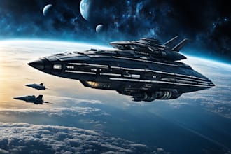 draw you sci fi and spaceship design