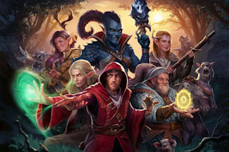 draw your dnd characters and party