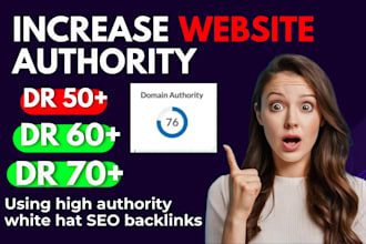 increase ahrefs domain rating dr 70 using high authority white hat SEO backlinks