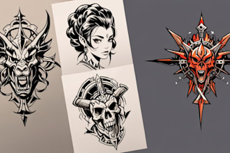 custom drawing your traditional or old school tattoo design
