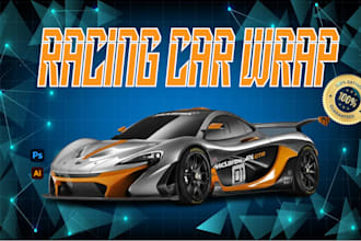 do itasha car wrap, racing car wrap, car wrap and livery car wrap design