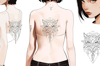 do your minimalist tattoo design in my art style