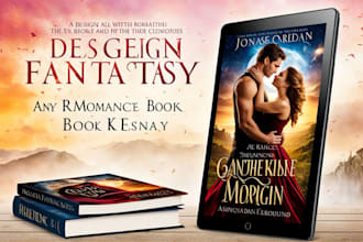 design fantasy book cover, romance book cover, and ebook cover design