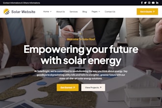 design solar website, roofing website, handyman, or construction website