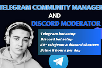 your telegram and discord community manager and moderator
