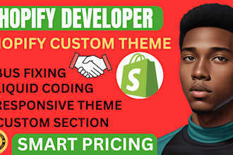 do shopify custom coding shopify bug fix and custom theme development
