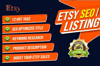 be etsy expert to write title and tags to top rank etsy listings