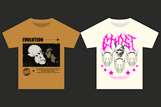 design typography, graphic streetwear t shirt and merch for your clothing brand