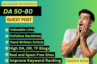 do high quality link building through blogger outreach for SEO