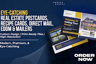 design your real estate postcard, recipe card, and direct mail eddm