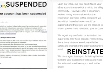 reopen restricted ebay accounts, reinstate suspended ebay accounts, mc011, mc013