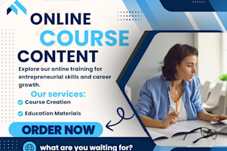 do online course content, course curriculum, finance course, literacy handbook