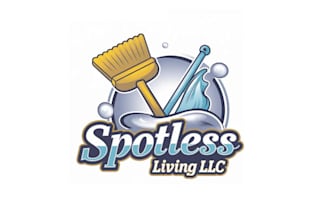 design washing cleaning a spotless living logo