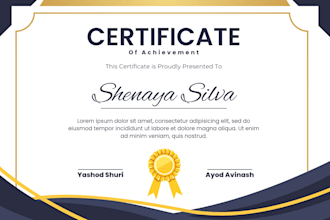 create a professional diploma , custom certificate designs