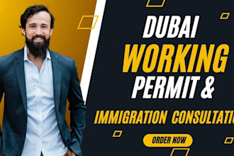 dubai working permit residence visa consultation