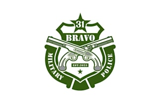 design clothing brand military police style logo