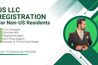 do US llc registration and get ein for resident and non resident