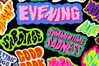 create a hand drawn typography design for tshirt, sticker, logo, etc
