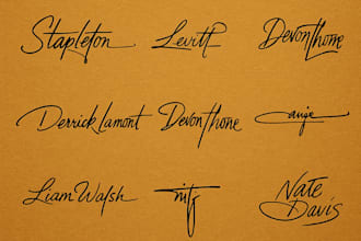 design luxury artistic signature or handwritten autograph and business logo