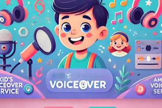 record a professional american child voice over voice acting girl voice