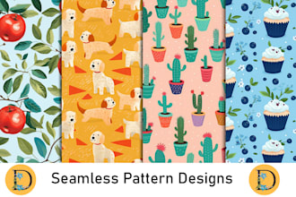 create seamless repeat pattern design for fabric print
